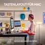 Logitech MX Mechanical Mini für Mac Kabellose Tastatur Hellgrau