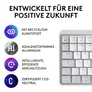 Logitech MX Mechanical Mini für Mac Kabellose Tastatur Hellgrau
